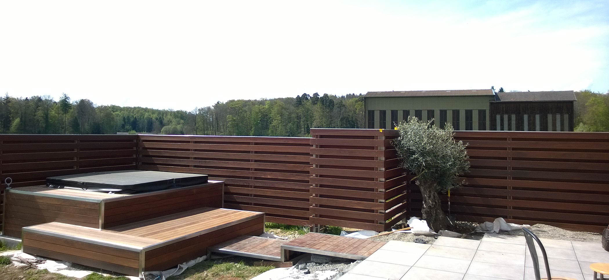 Palissade brise vue - Concept Terrasse Sàrl - Yverdon
